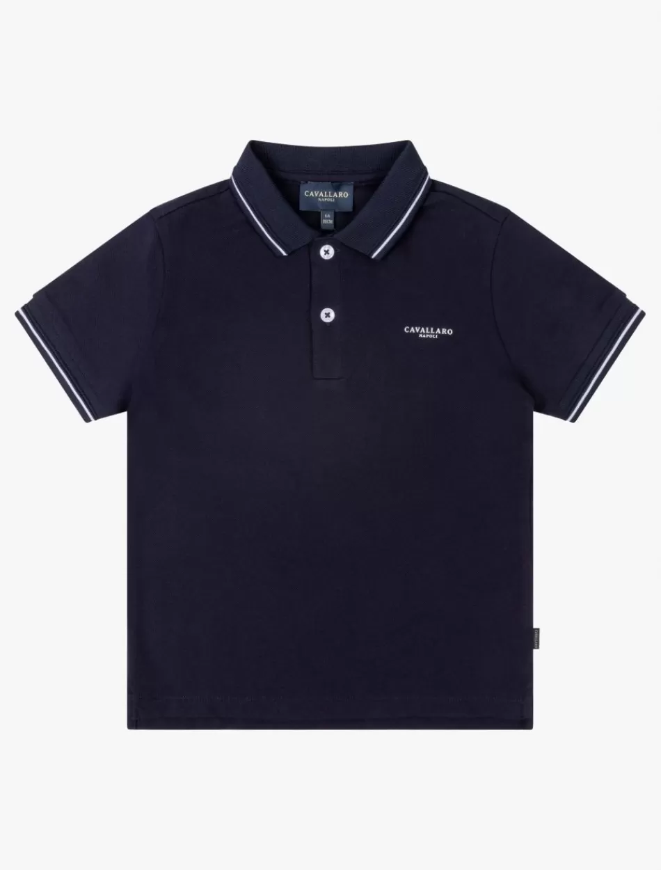 Poloshirts>Cavallaro Napoli Andrio Junior Polo Donkerblauw