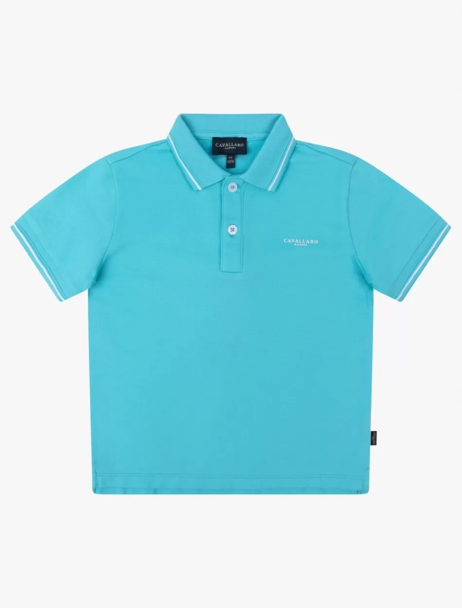 Poloshirts>Cavallaro Napoli Andrio Junior Polo Blauw