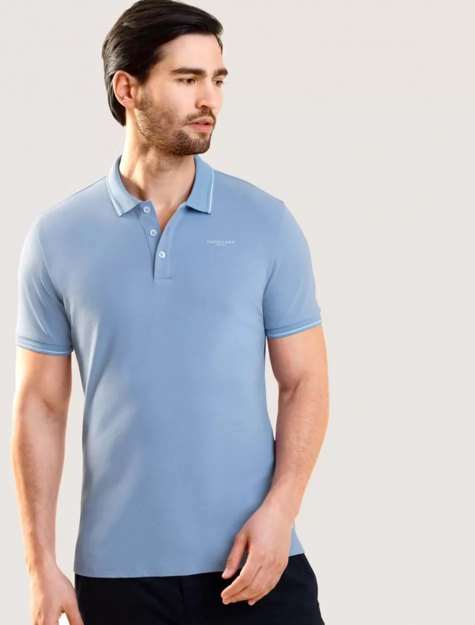 Poloshirts>Cavallaro Napoli Andrio Polo Mid Blauw