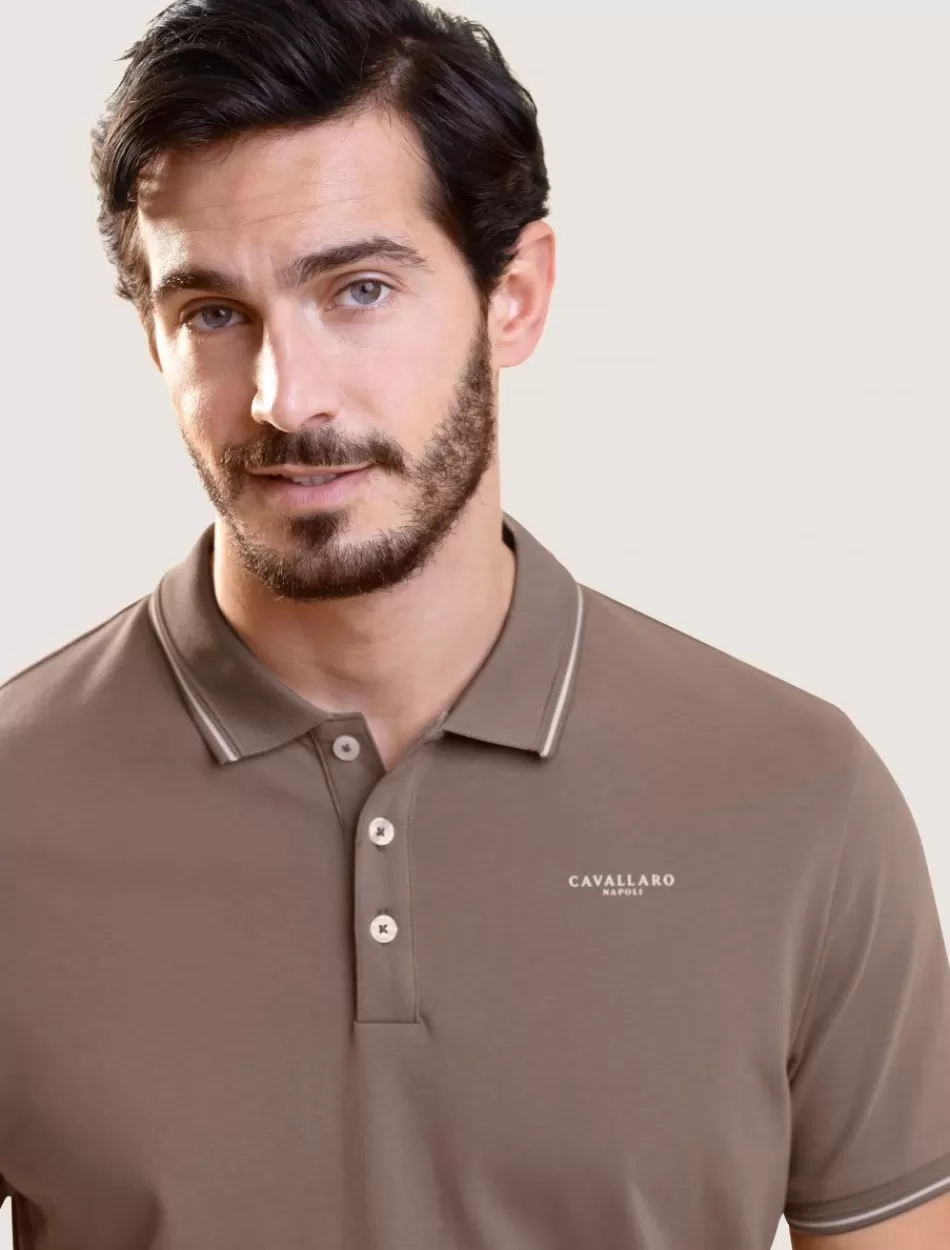 Poloshirts>Cavallaro Napoli Andrio Polo Bruin