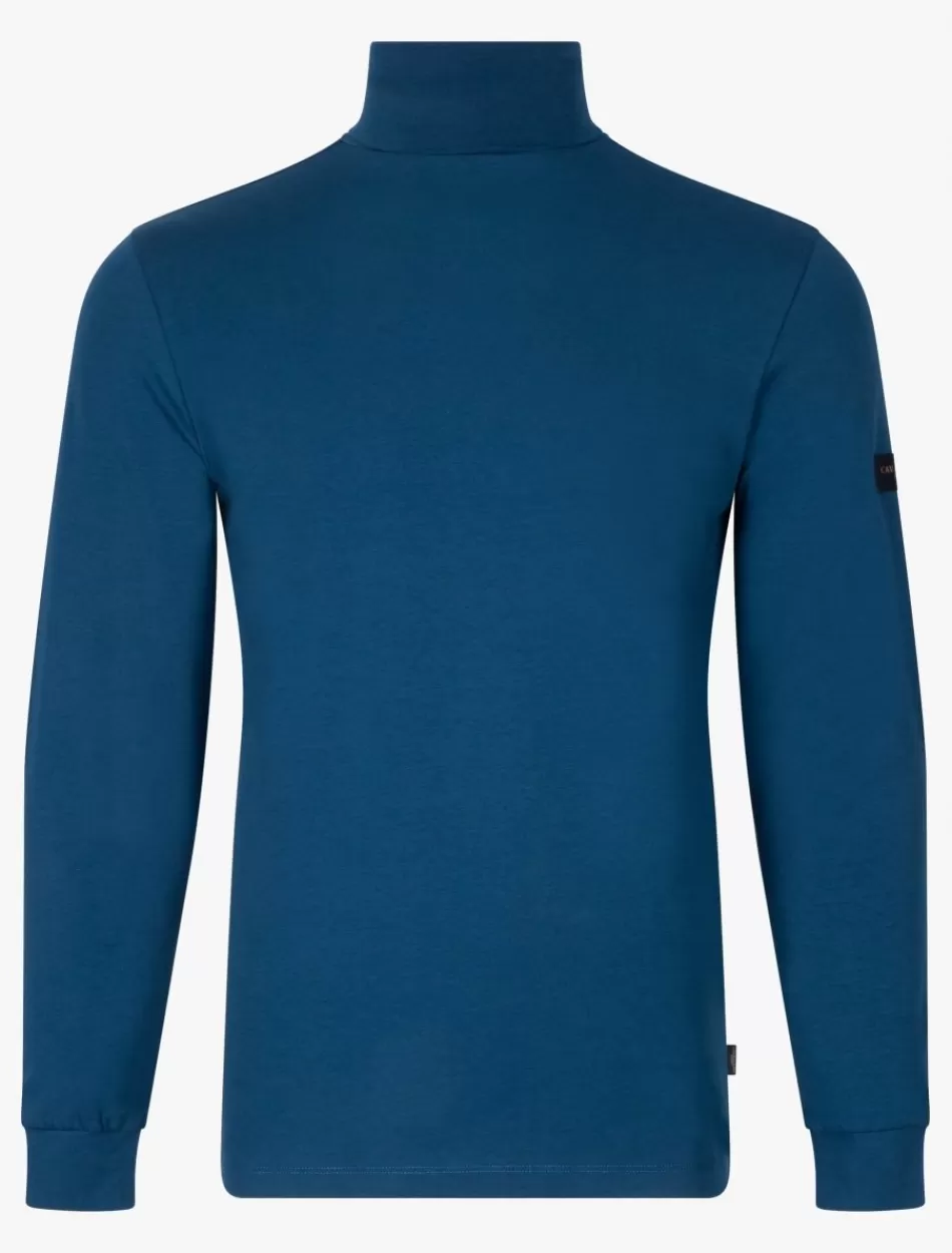 T-Shirts>Cavallaro Napoli Baliani Roll Neck Petrol Blue