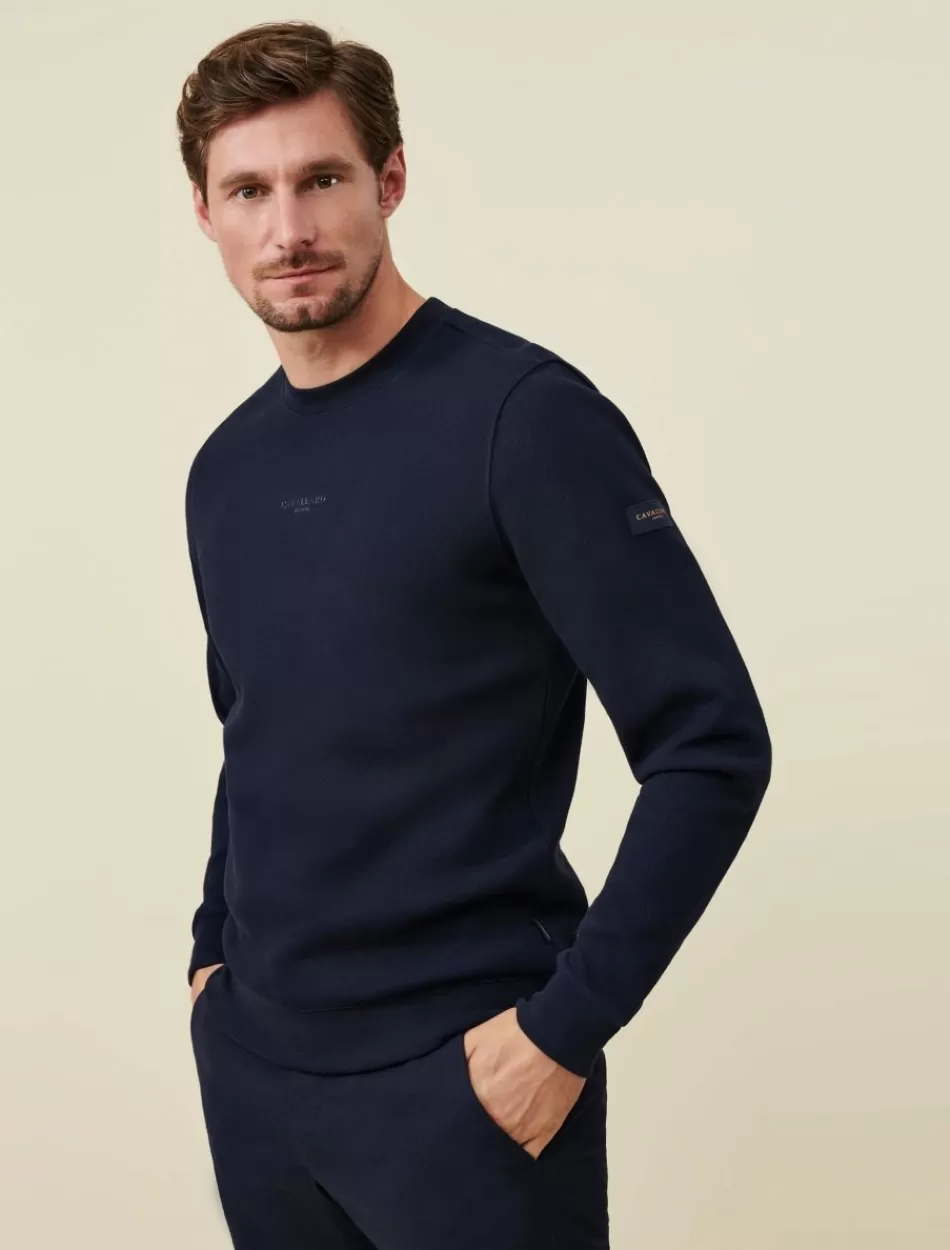 Truien>Cavallaro Napoli Bardino Sweater Donkerblauw