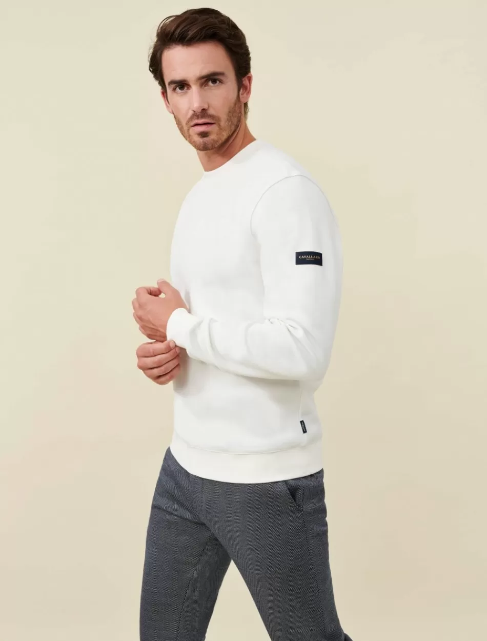 Truien>Cavallaro Napoli Bardino Sweater Off White