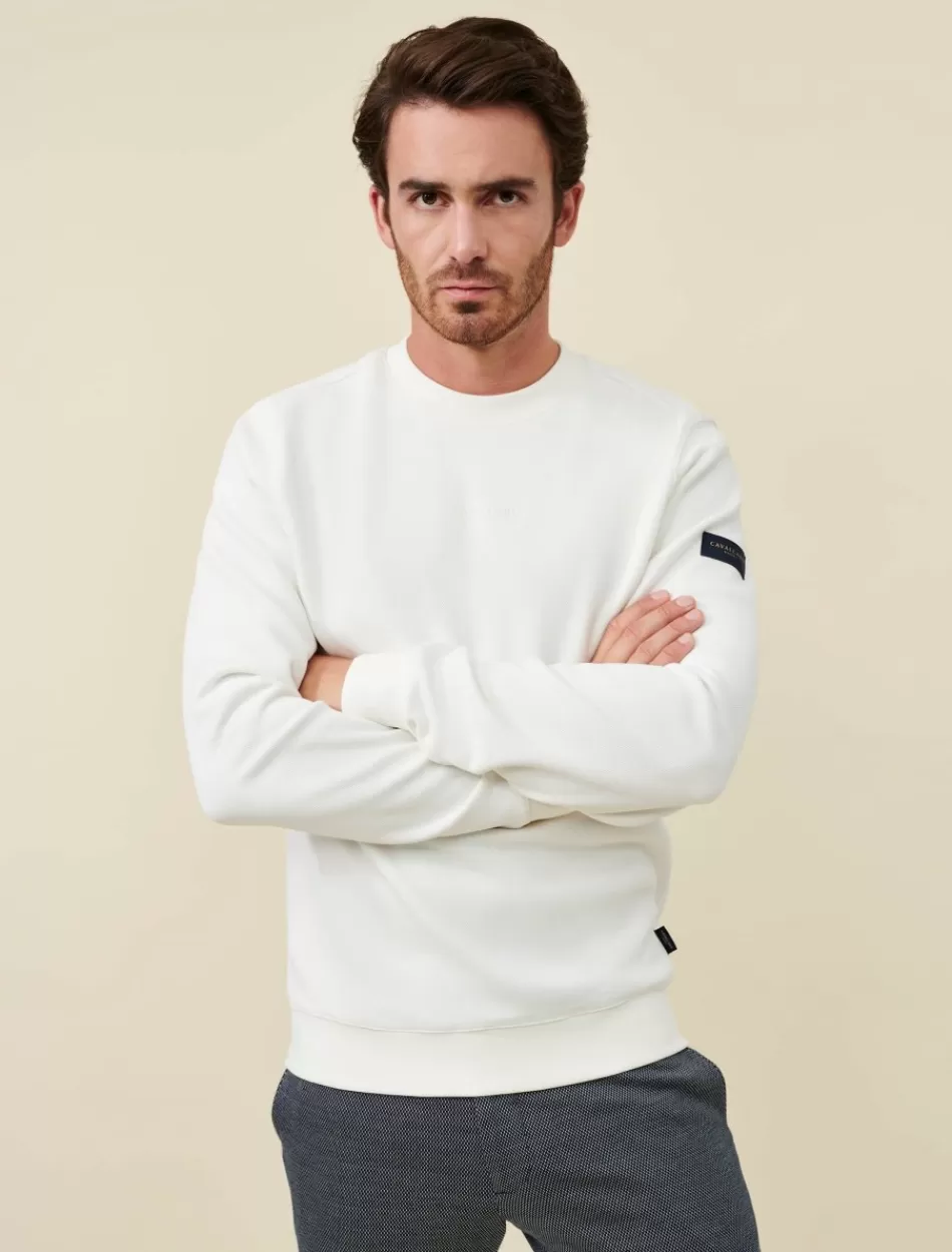 Truien>Cavallaro Napoli Bardino Sweater Off White