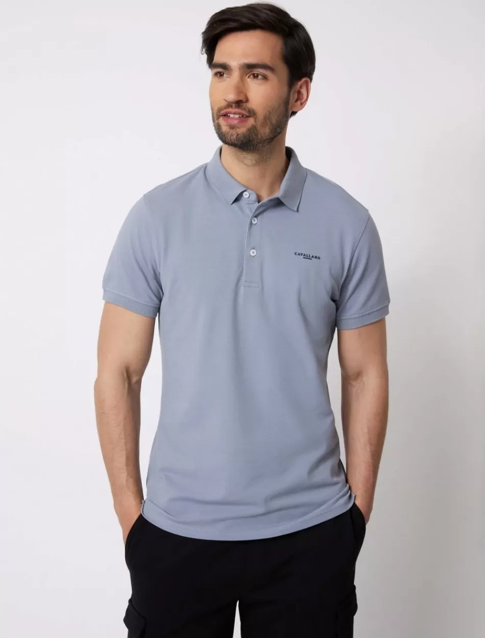 Poloshirts>Cavallaro Napoli Basic Polo Blauw