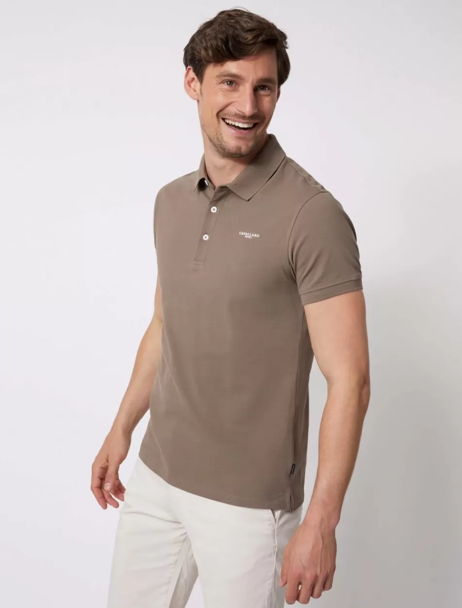 Poloshirts>Cavallaro Napoli Basic Polo Bruin