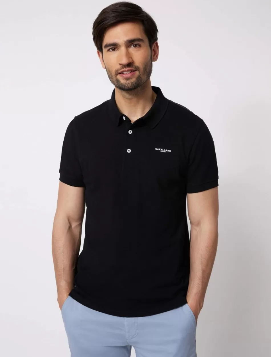 Poloshirts>Cavallaro Napoli Basic Polo Zwart