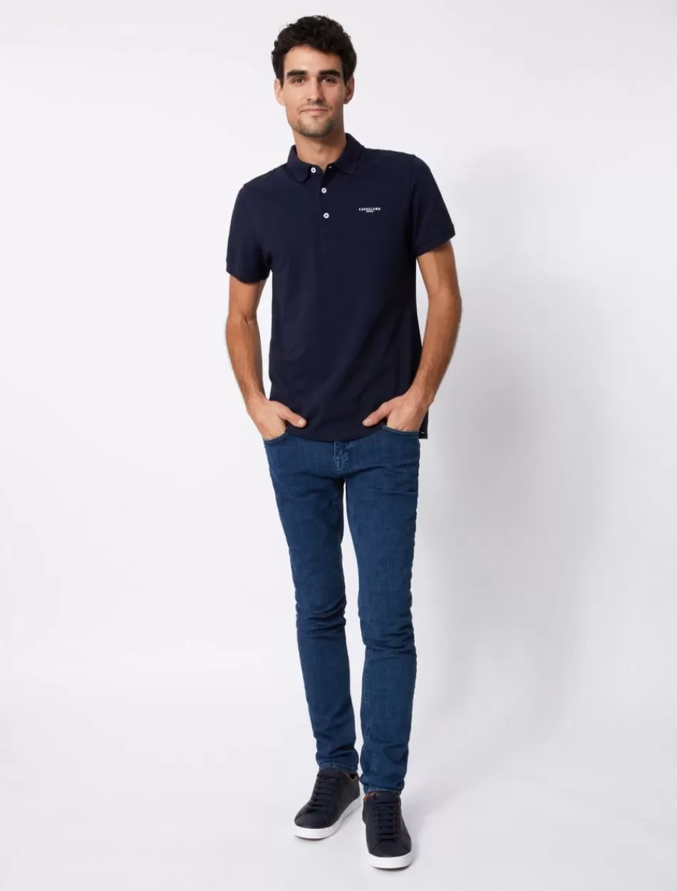 Poloshirts>Cavallaro Napoli Basic Polo Donkerblauw