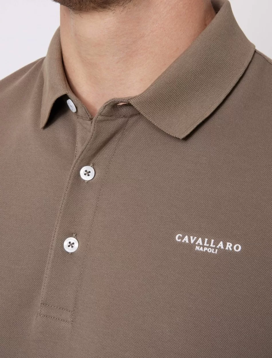 Poloshirts>Cavallaro Napoli Basic Polo Bruin