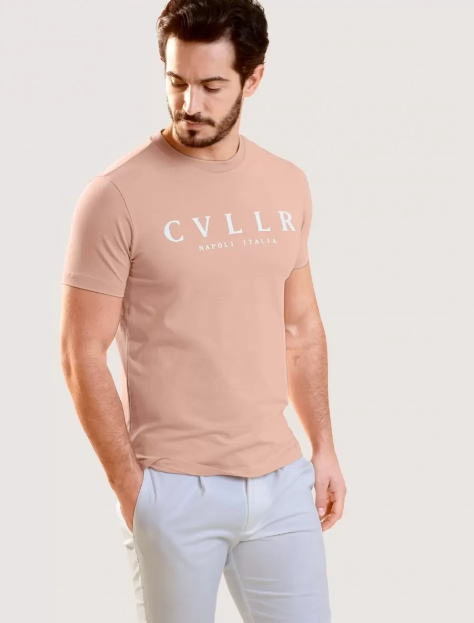 T-Shirts>Cavallaro Napoli Bassario T-Shirt Oud Roze