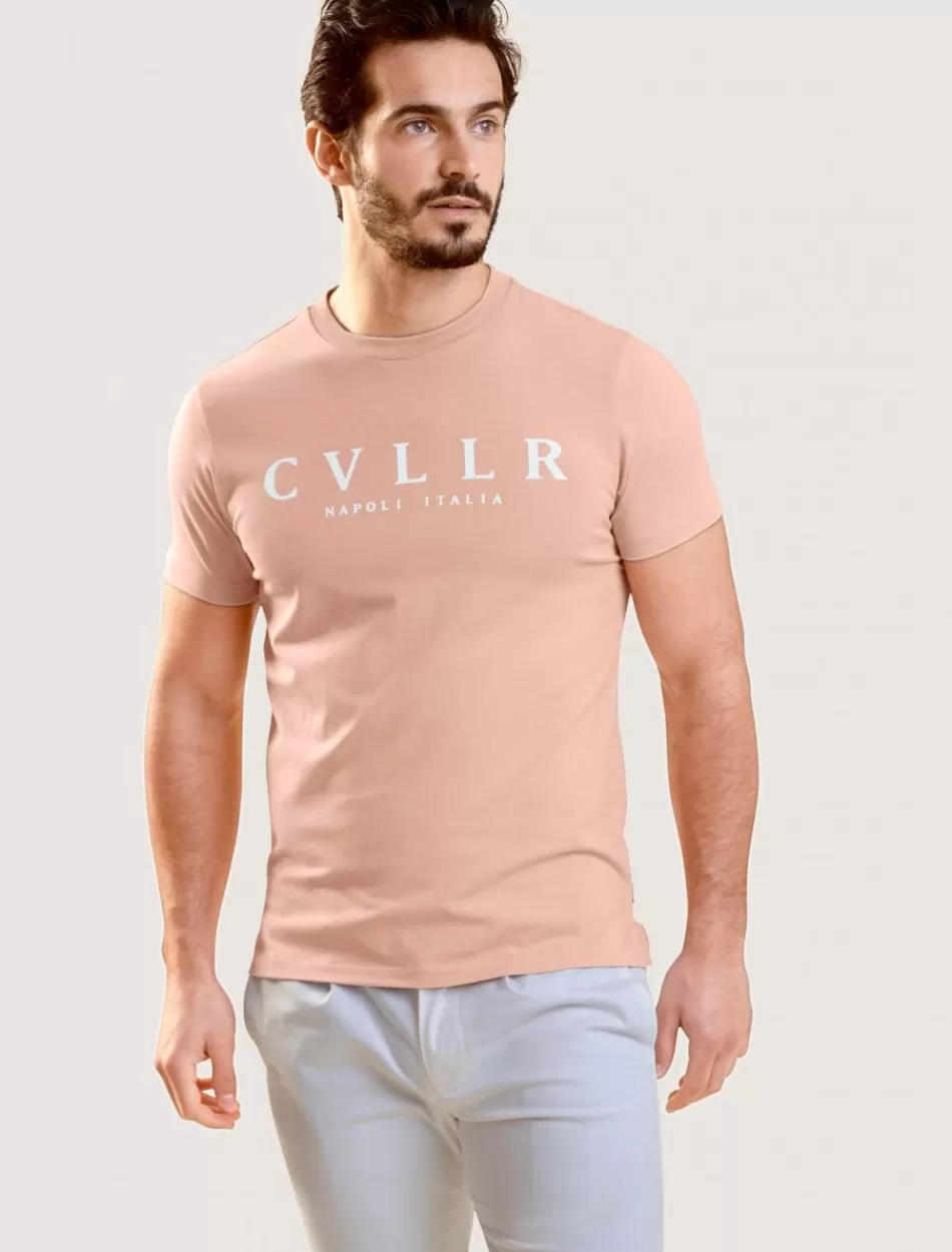 T-Shirts>Cavallaro Napoli Bassario T-Shirt Oud Roze