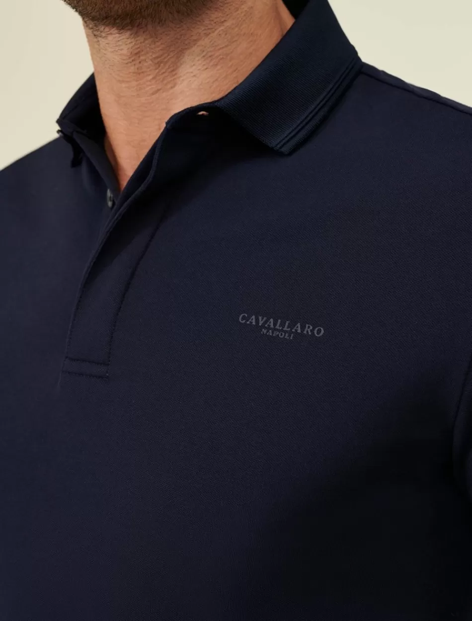 Poloshirts>Cavallaro Napoli Basso Polo Donkerblauw