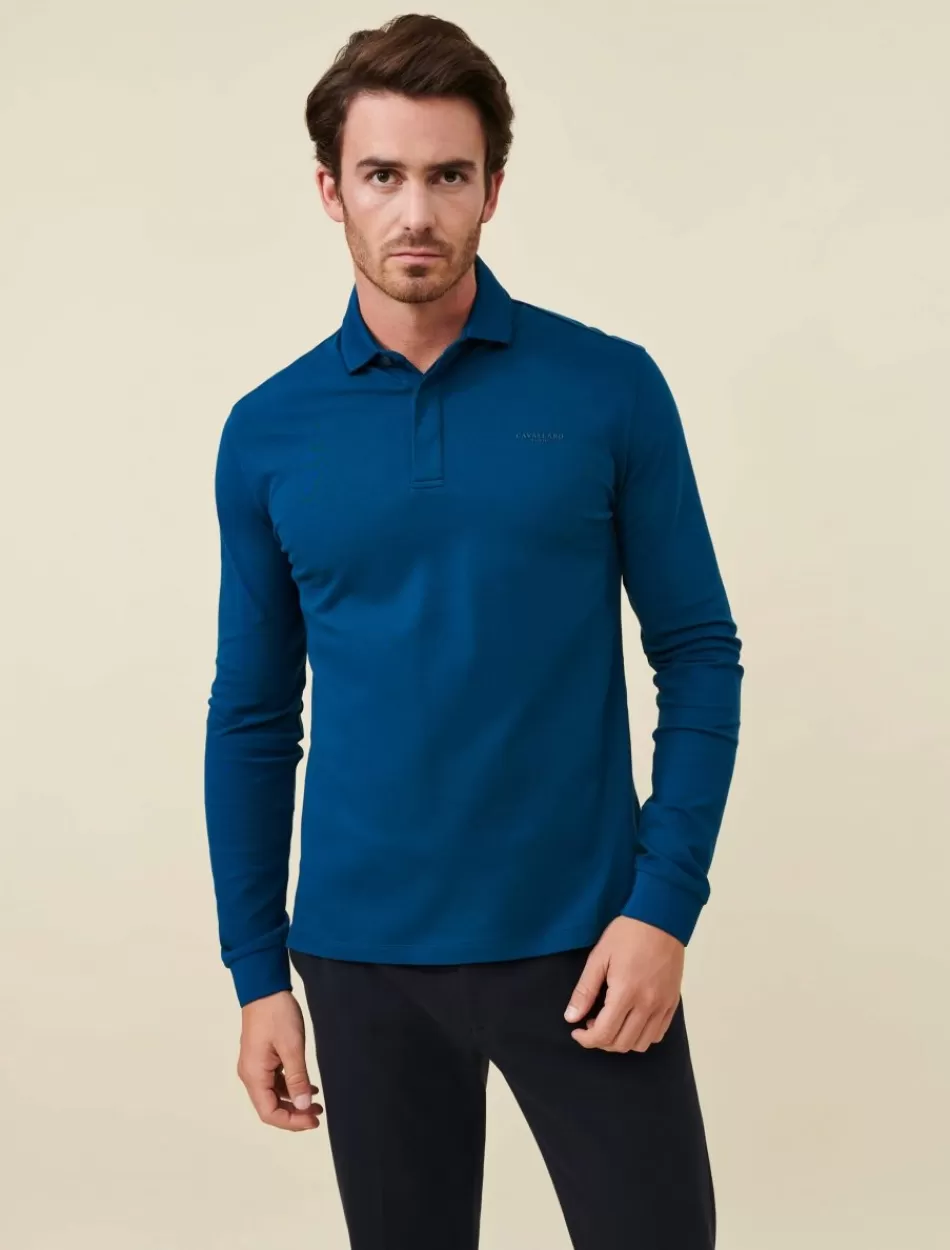 Poloshirts>Cavallaro Napoli Basso Polo Petrol Blue