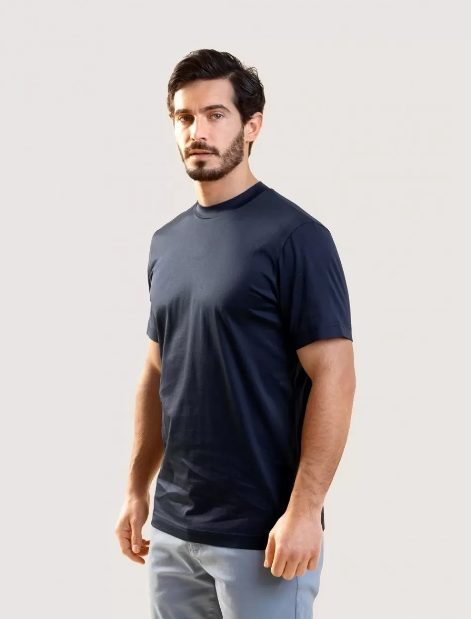 T-Shirts>Cavallaro Napoli Chiavari T-Shirt Donkerblauw