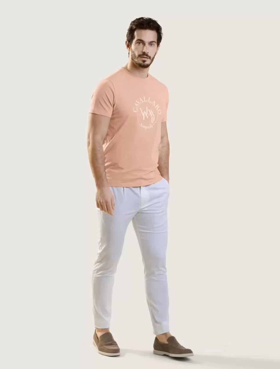 T-Shirts>Cavallaro Napoli Circolo T-Shirt Oud Roze