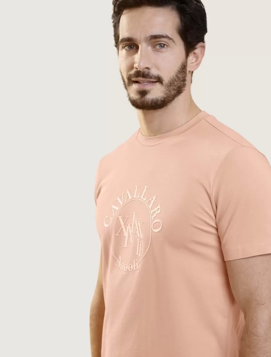 T-Shirts>Cavallaro Napoli Circolo T-Shirt Oud Roze