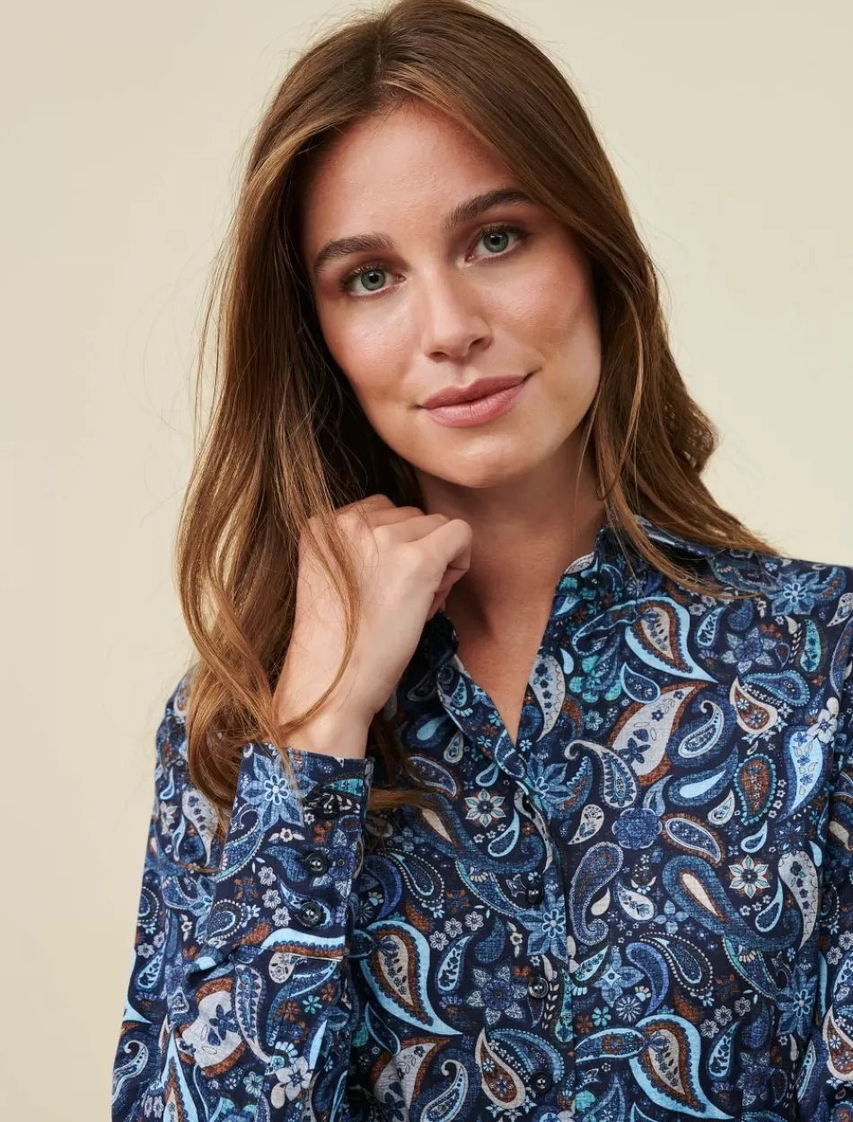 Blouses>Cavallaro Napoli Loretta Blouse Donkerblauw