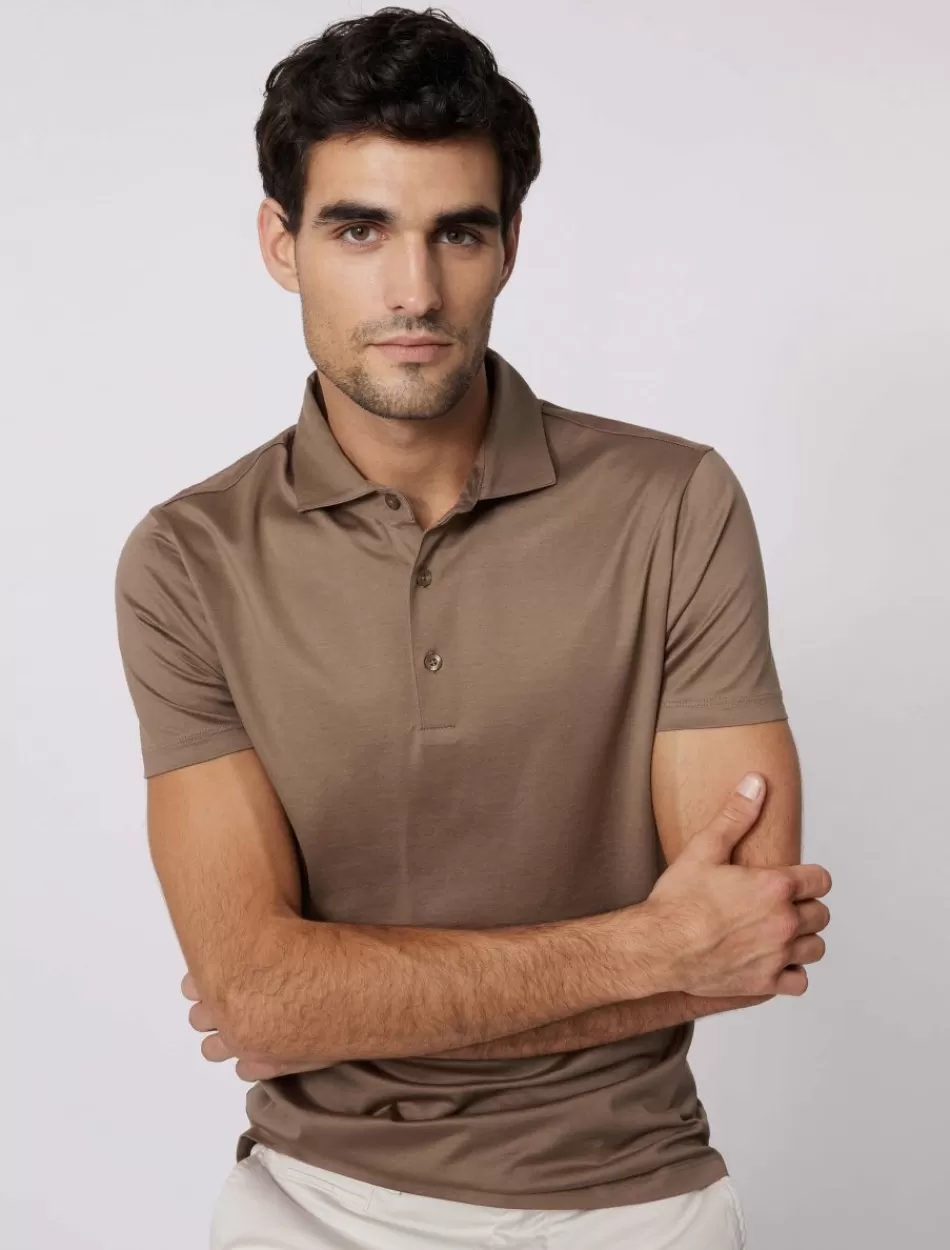 Poloshirts>Cavallaro Napoli Magno Polo Bruin