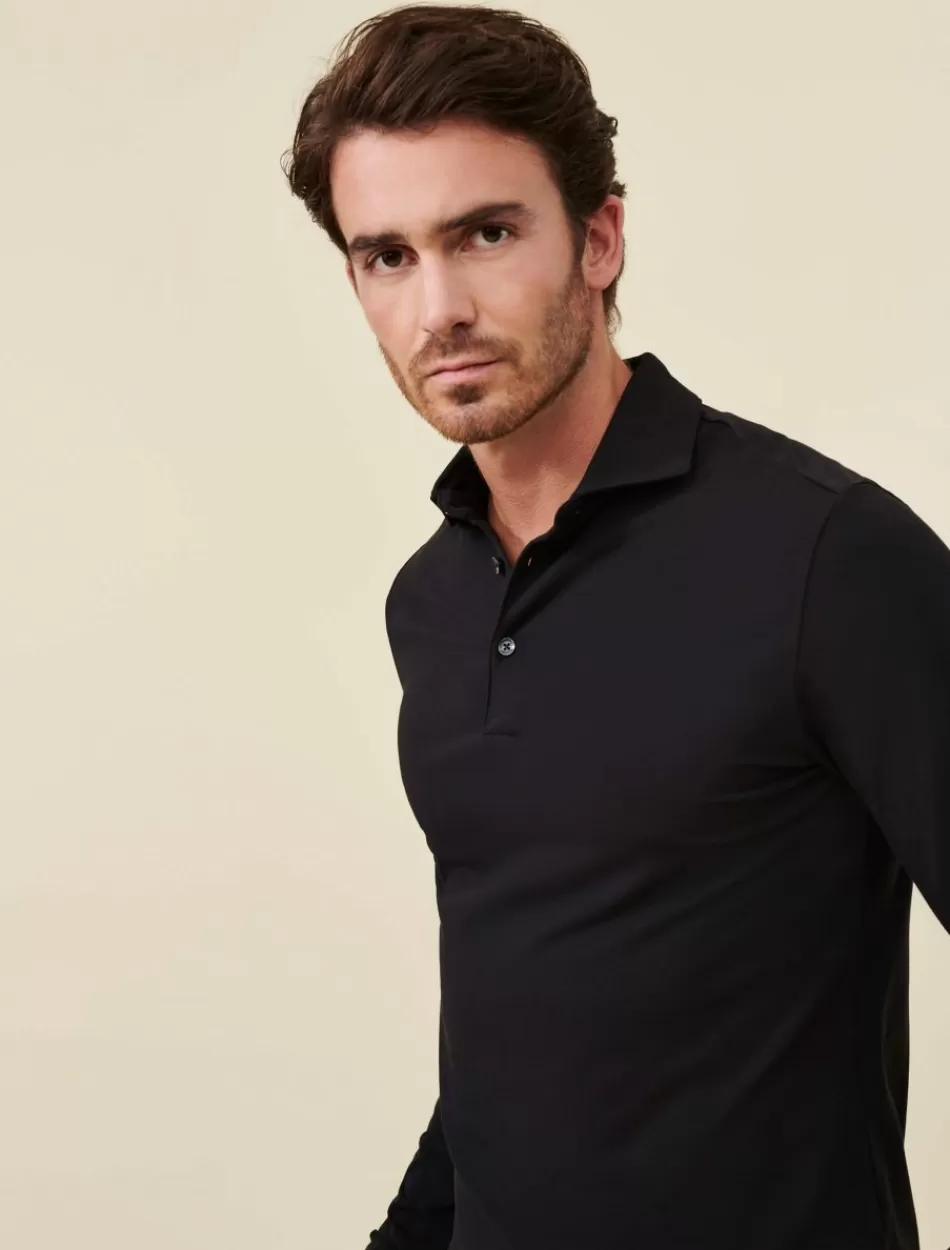 Poloshirts>Cavallaro Napoli Marciano Polo Zwart