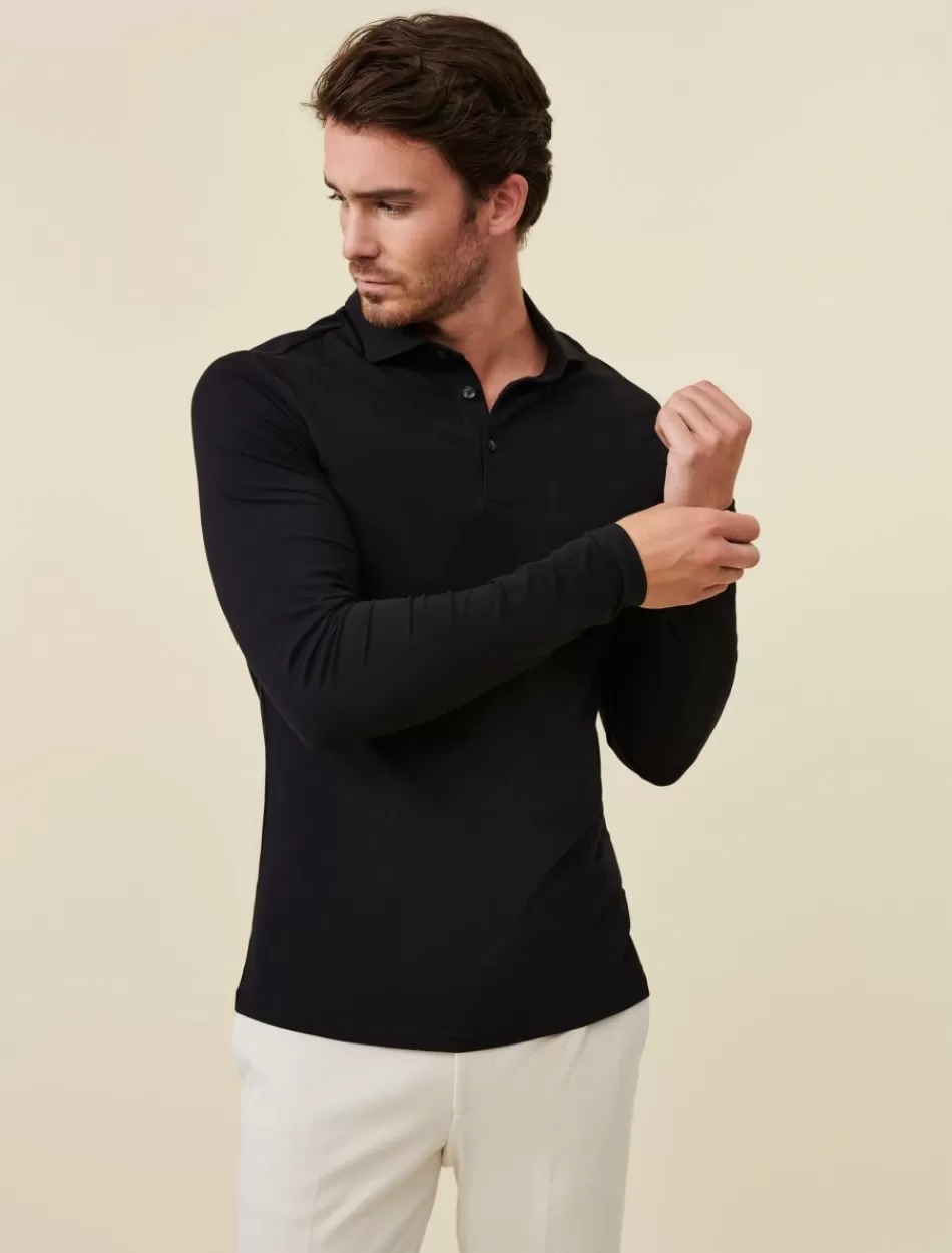 Poloshirts>Cavallaro Napoli Marciano Polo Zwart