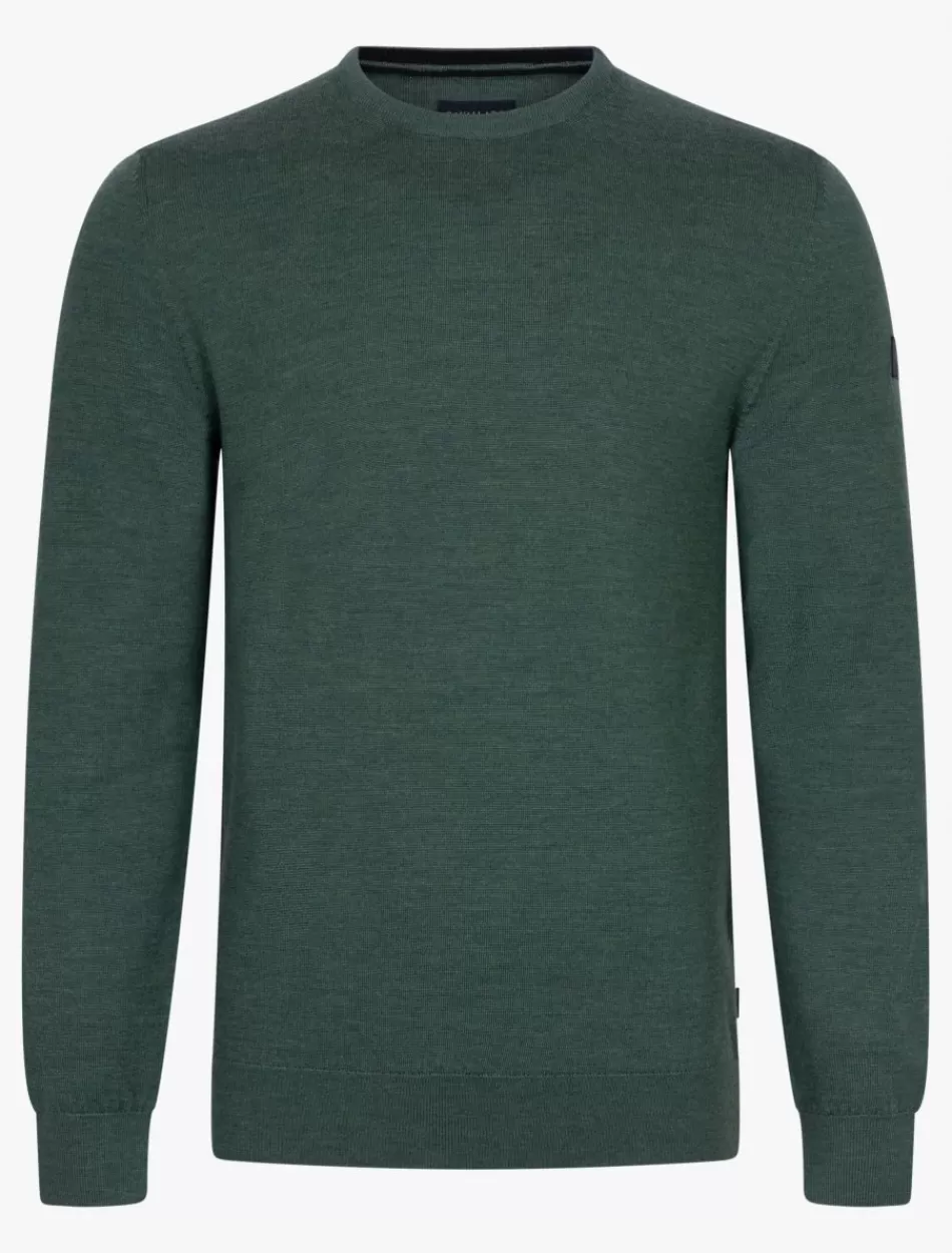 Truien>Cavallaro Napoli Merino R-Neck Trui Groen