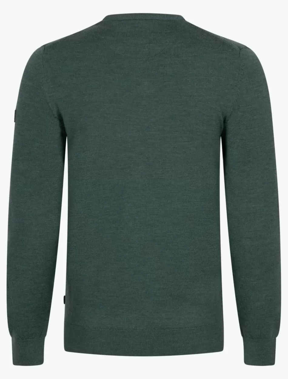 Truien>Cavallaro Napoli Merino R-Neck Trui Groen