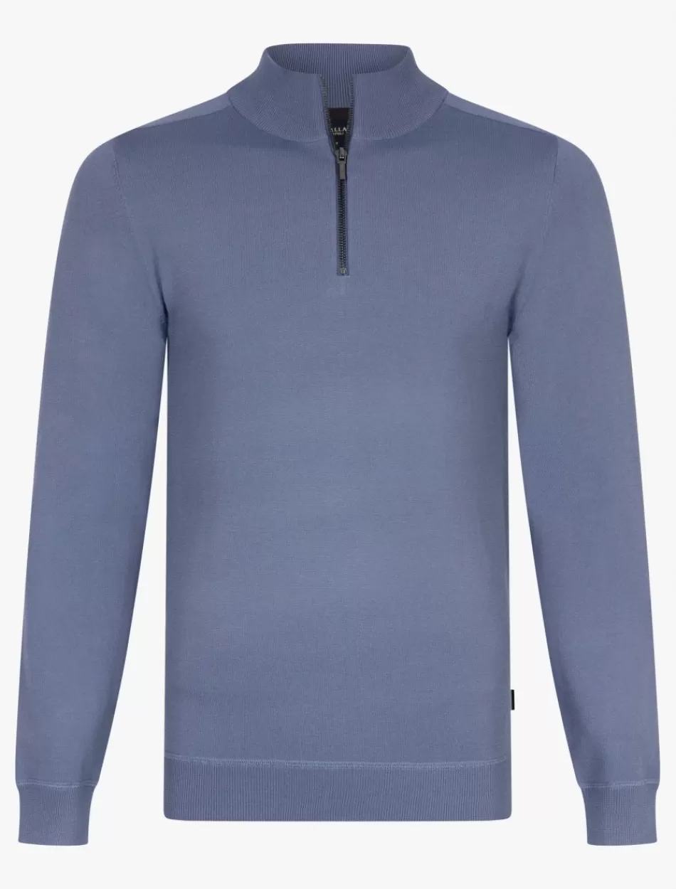 Truien>Cavallaro Napoli Mileno Half Zip Trui Blauw