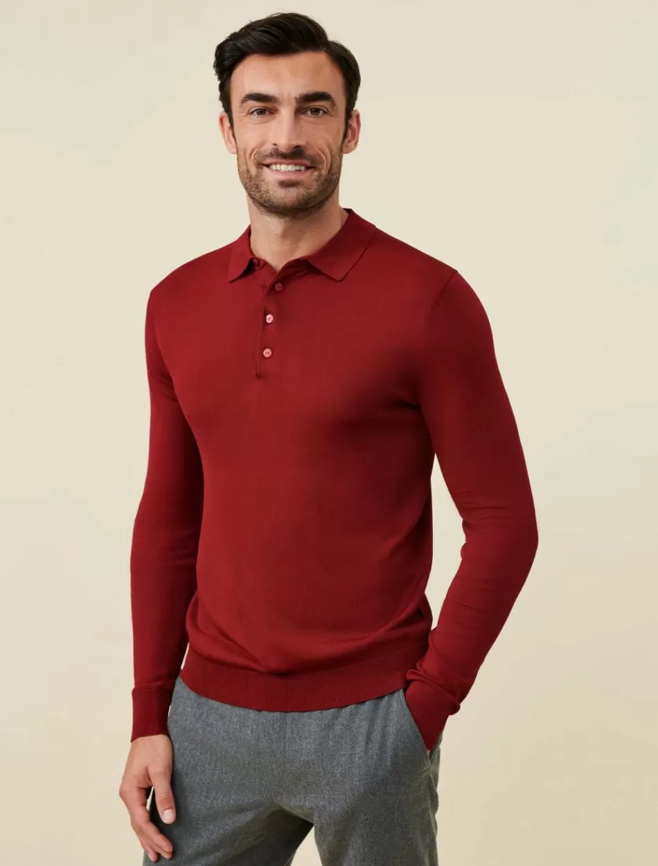 Poloshirts>Cavallaro Napoli Mileno Polo Donkerrood