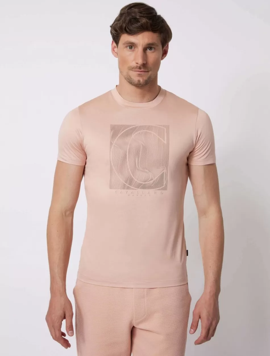 T-Shirts>Cavallaro Napoli Onda T-Shirt Oud Roze