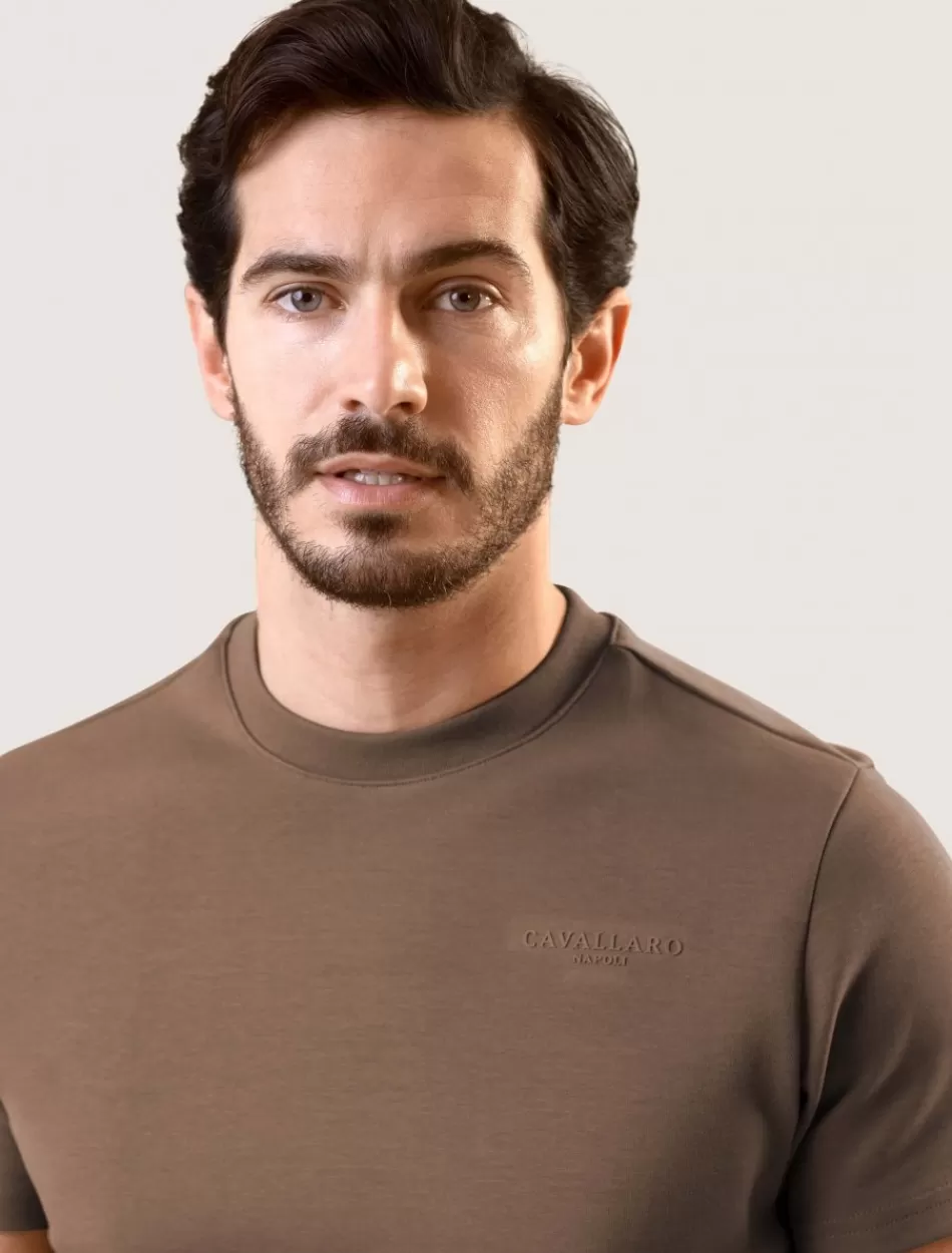 T-Shirts>Cavallaro Napoli Pescaro Relaxed T-Shirt Bruin