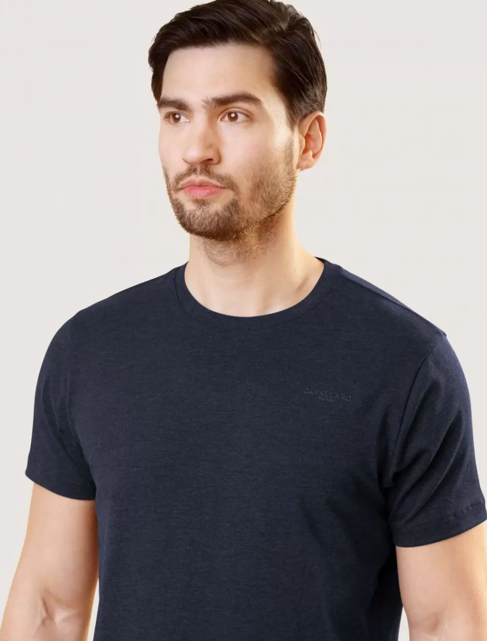 T-Shirts>Cavallaro Napoli Pescaro Relaxed T-Shirt Donkerblauw