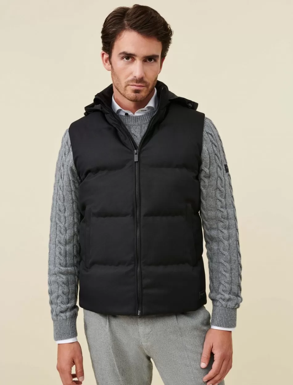 Jassen>Cavallaro Napoli Tanino Bodywarmer Zwart