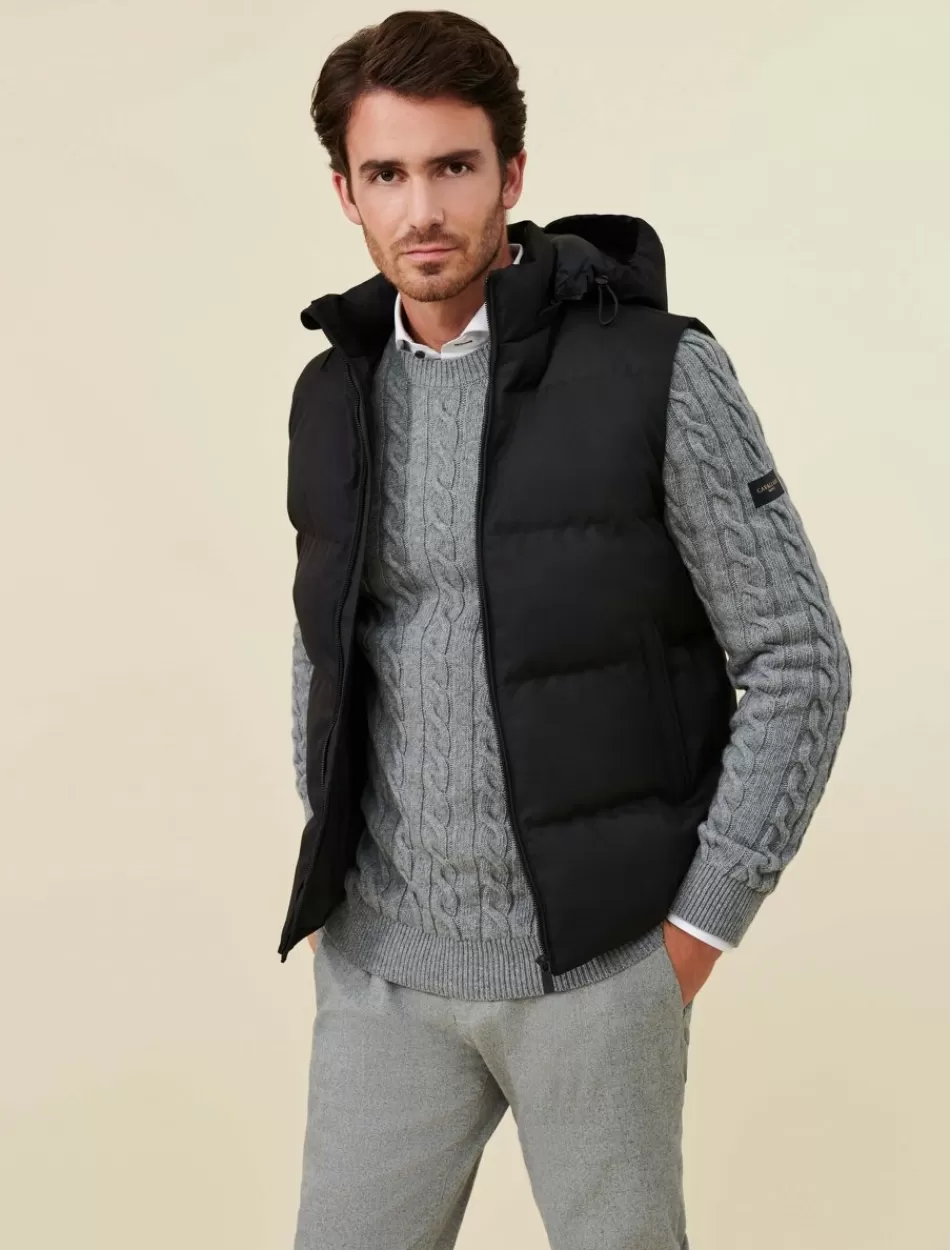 Jassen>Cavallaro Napoli Tanino Bodywarmer Zwart